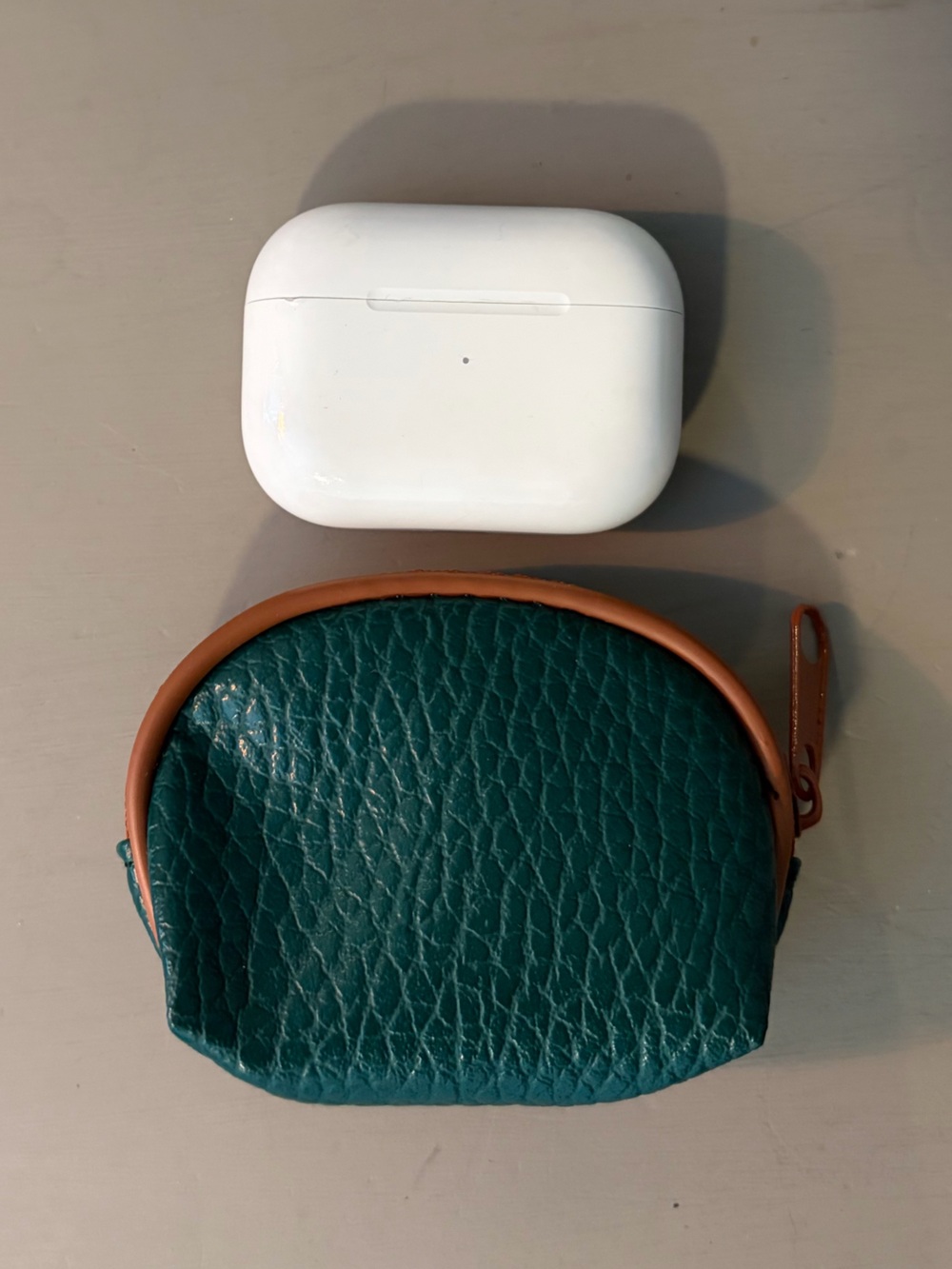 Vintage Green Leatherette Purse Set: 1980s Coin Wallets - Picture 2 of 4